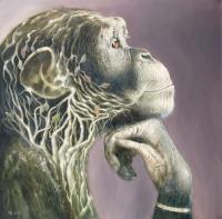 I Think Therefore I Am - Oil On Canvas Paintings - By Henk Bloemhof, Surrealism Painting Artist