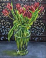 Love Is Like A Delicate Flower - Oil On Canvas Paintings - By Claudia Thomas, Still Life Painting Artist