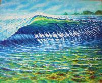 Animals - Dolphin Surf - Prof Qlty Oil On 3X P Cnv