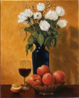 Wine And Roses - Oil On Linen Paintings - By Gary Sisco, Old Master Painting Artist