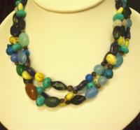 3-Strand Stone Necklace - Stones Jewelry - By Katherine Green, Natural Jewelry Artist