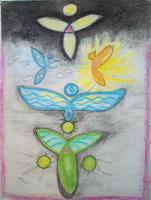 Angel Energy - Pencil Drawings - By Tina Polo, Visionary  Intuitive Drawing Artist