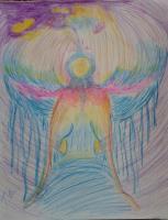 Angels Art - Mixed Drawings - By Tina Polo, Visionary  Intuitive Drawing Artist