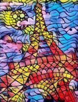 Paris At Night - Gel Pen Watercolor  Digital Fi Mixed Media - By Angela Nhu, Art Nouveau Mixed Media Artist