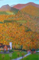 Autumn Mountains - Oil On Canvas Paintings - By Leslie Dannenberg, Realism Painting Artist