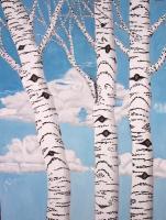 Trees - Birch Trees - Oil On Canvas