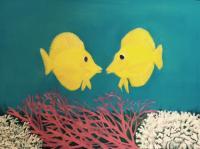 Seascapes - Yellow Tangs - Oil On Canvas
