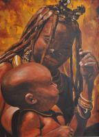 Babacar - Oil On Canvas 60 X 80 Cm Paintings - By Massimo Franzoni, Figurative Painting Artist